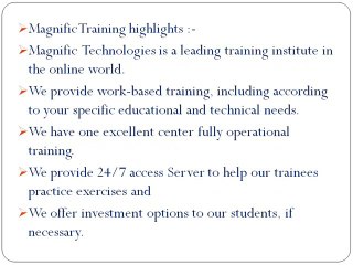 SAP EP ONLINE TRAINING GURGAON | MAGNIFIC TRAINING