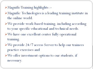 SAP ENTERPRISE PROTAL ONLINE TRAINING USA | MAGNIFIC TRAINING