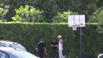 Justin Bieber Playing Basketball -- Loses Challenge With The Paparazzi