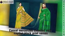 Napthol Block Printed saree, Online Printed saris, Buy printed sarees