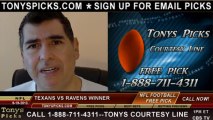 Baltimore Ravens vs. Houston Texans Pick Prediction NFL Pro Football Odds Preview 9-22-2013