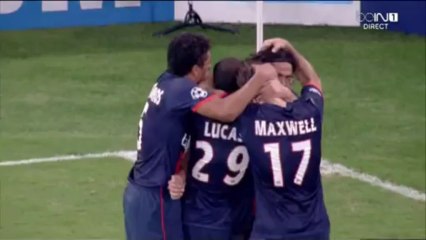 Olympiakos-PSG, 2013.09.17, first goal by Edison Cavani