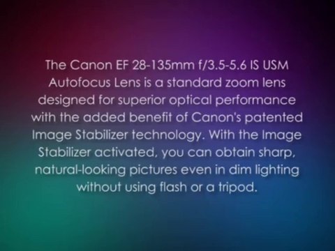 Canon EF 28-135mm f3.5-5.6 IS [Image Stabilizer] USM Lens + 72mm UV Haze Protector Glass Filter + CapKeeper Lens Cap Strap