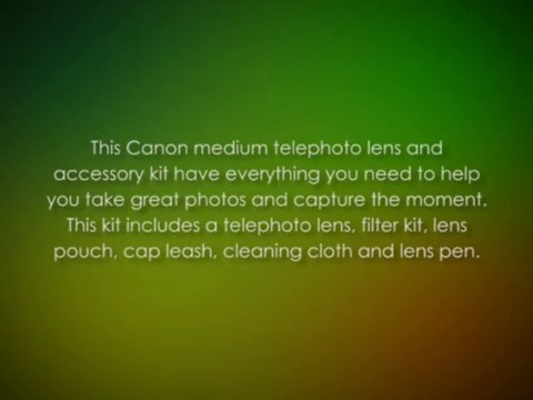 Canon EF 50mm F1.4 USM Medium Telephoto Lens + Accessory Kit