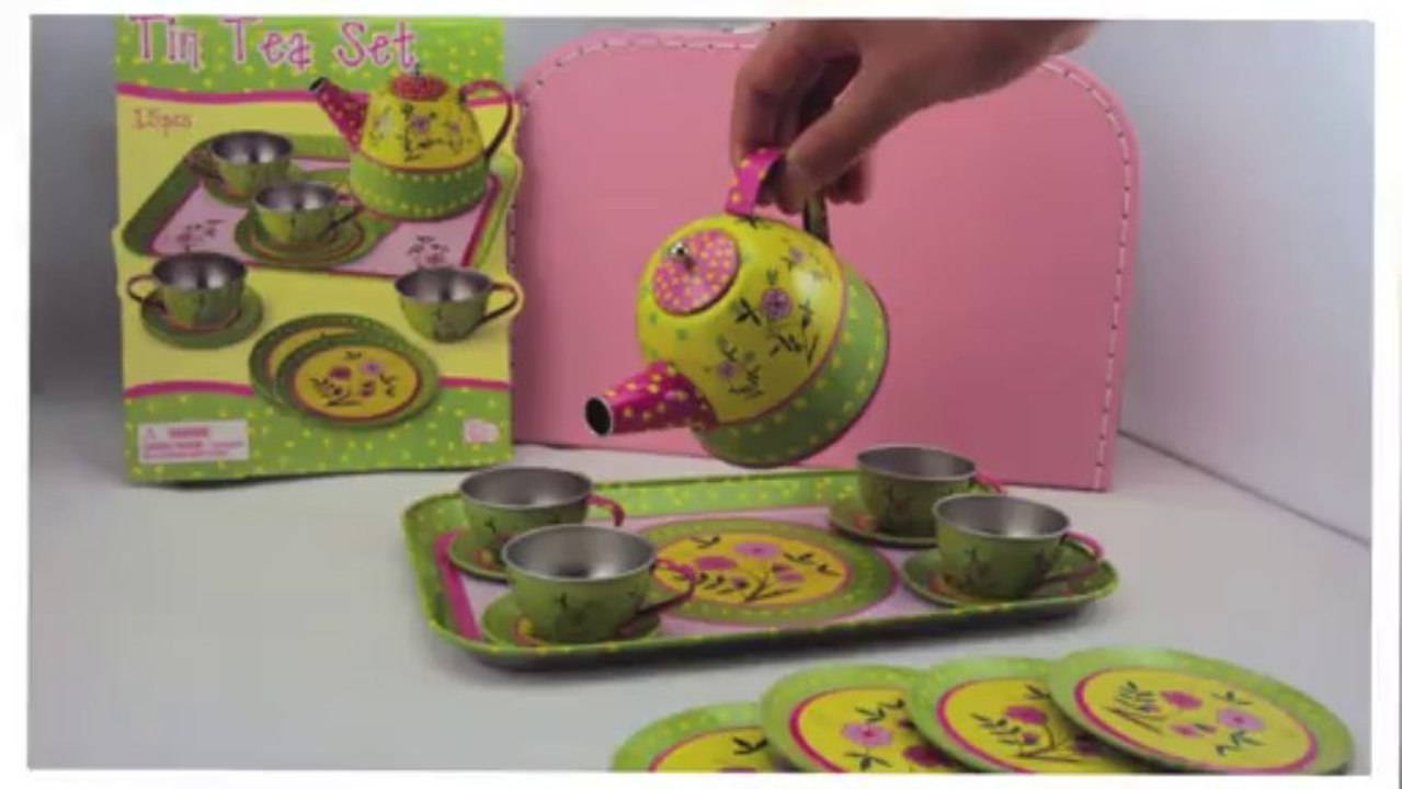 Toy Tin Tea Set for Kids