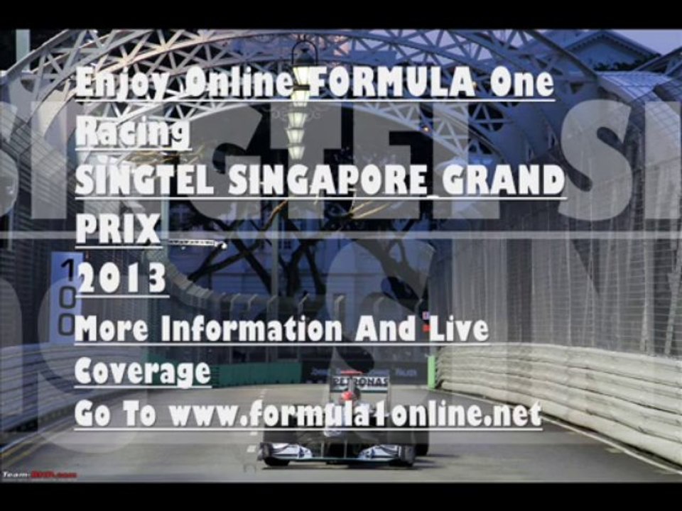 Watching Live F1 SINGTEL SINGAPORE GRAND PRIX 22 Sep