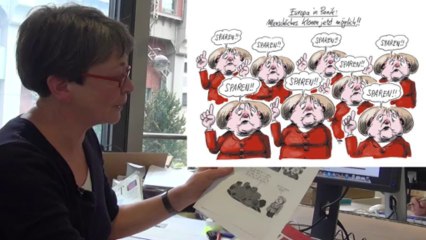 Allemagne - Angela Merkel en cartoons