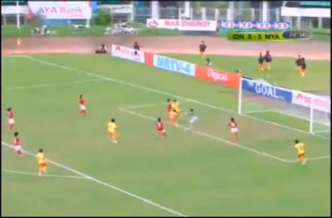 Myanmar 4 - 0 Indonesia - Goal Highlights - AFF Women's Football Championship 16th September 2013