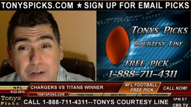 Tennessee Titans vs. San Diego Chargers Pick Predicti6n NFL Pro Football Odds Preview 9-22-2013