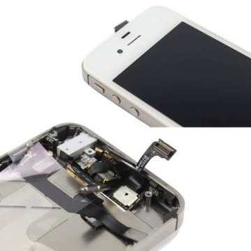 Hytparts.com-For iPhone 4S Complete Front Screen with Mid Frame Assembly Replacement White
