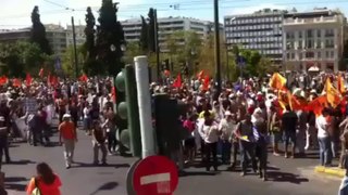 Πορείες διαμαρτυρίας στο κέντρο της Αθήνας