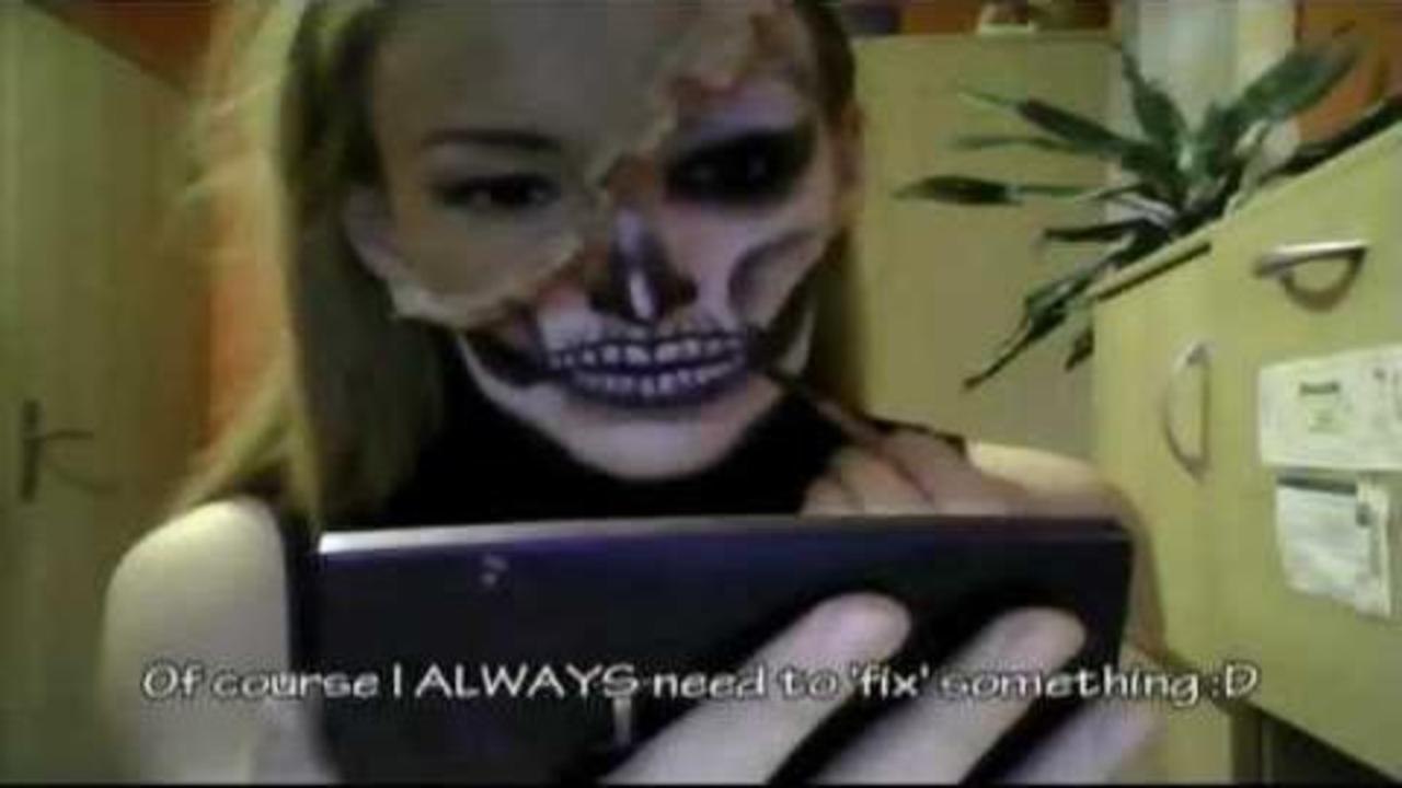 SKULL/SKELETON make up TUTORIAL!!!