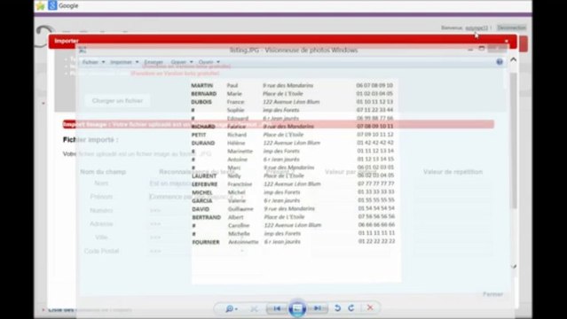 E-Cybèle Tutoriel : Réaliser un import de contacts depuis un fichier image (jpg,png,bmp)