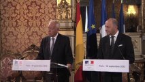 Conférence de presse de Laurent Fabius et José Manuel García-Margallo (18 septembre 2013)