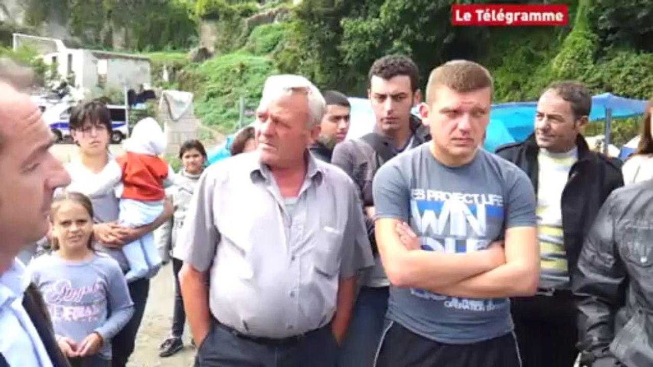 Brest. Evacuation d'un campement près du port de commerce