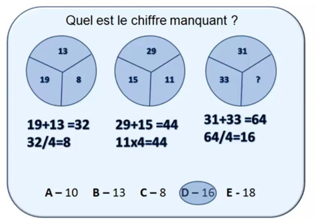 Logique numérique. Explication TESTS PSYCHOTECHNIQUES