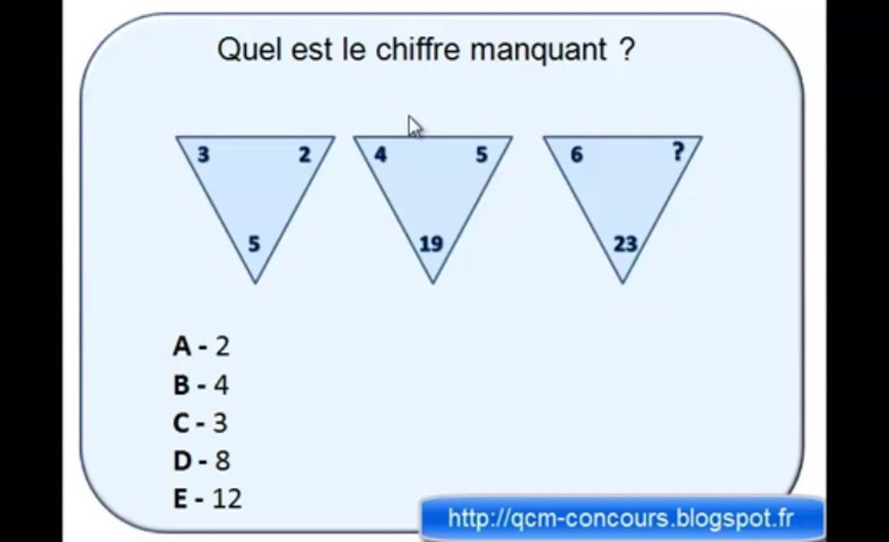 Test Des Triangles Avec Des Chiffres Raisonnement Abstrait Video Dailymotion