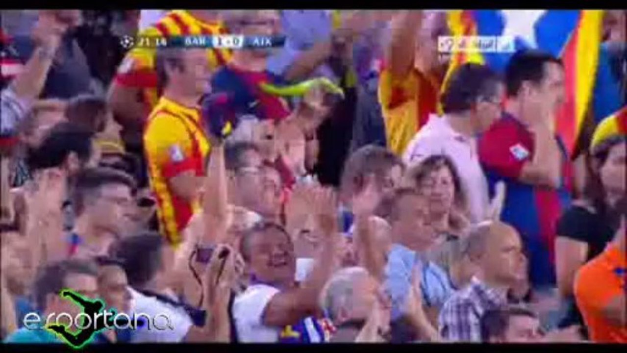 الهدف الاول برشلونه فى اياكس