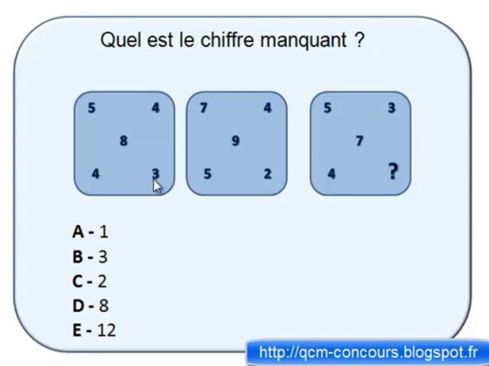 Test Psychotechnique, Matrice, Nombre. Tests De Recrutement. - Vidéo  Dailymotion