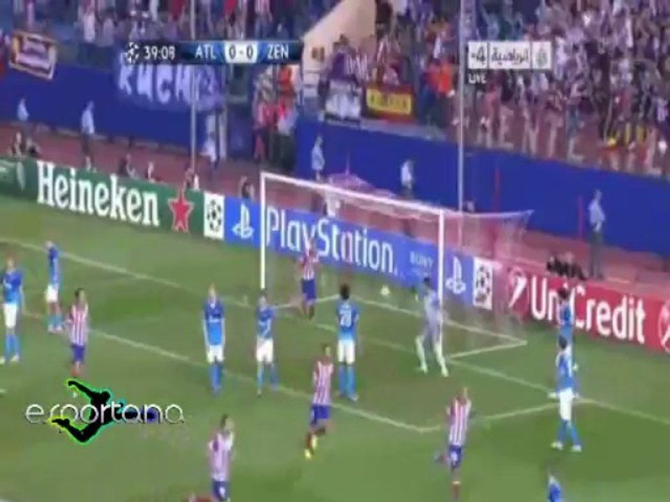 الهدف الاول اتلتيكو مدريد فى زينيت سان بيترسبورج
