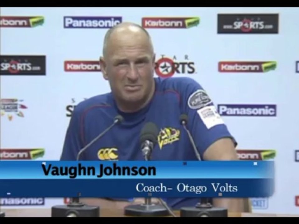 Otago Volts coach Vaughn Johnson post match conference