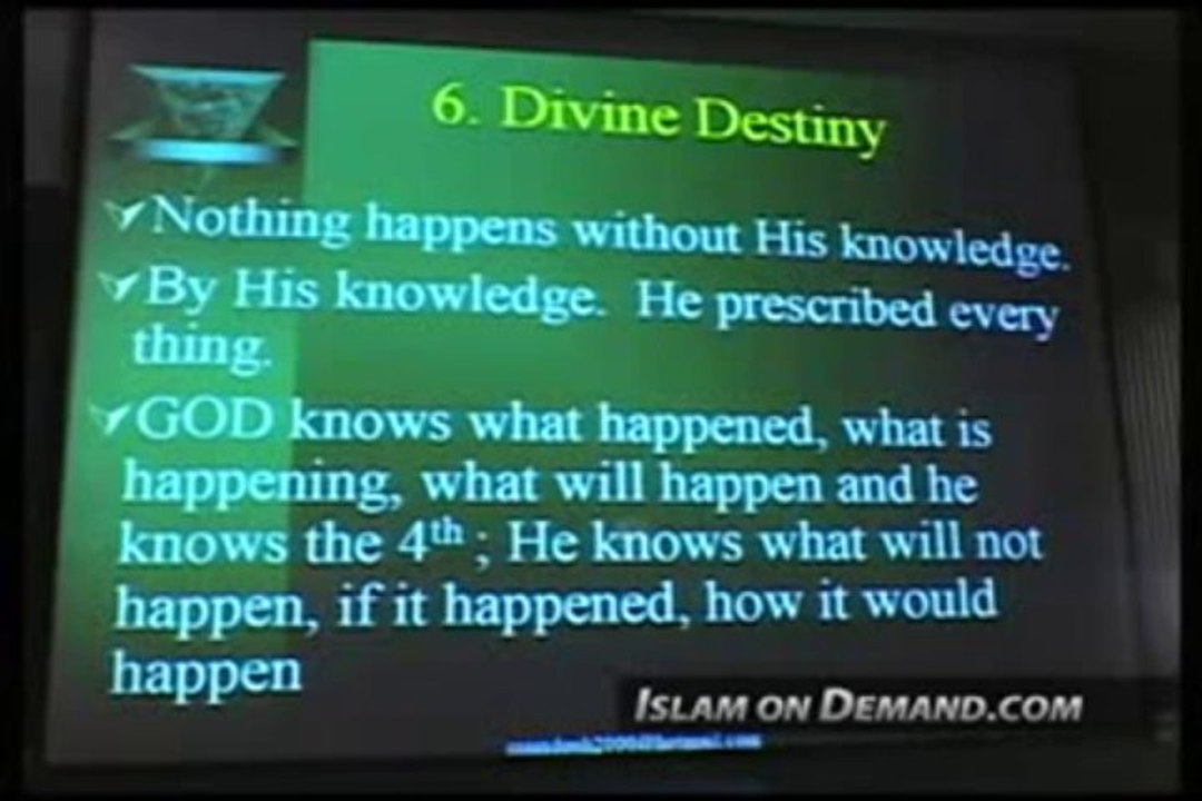 belief in Divine Destiny   Great reply
