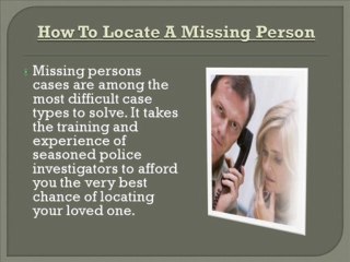 Precision Missing Persons Investigations