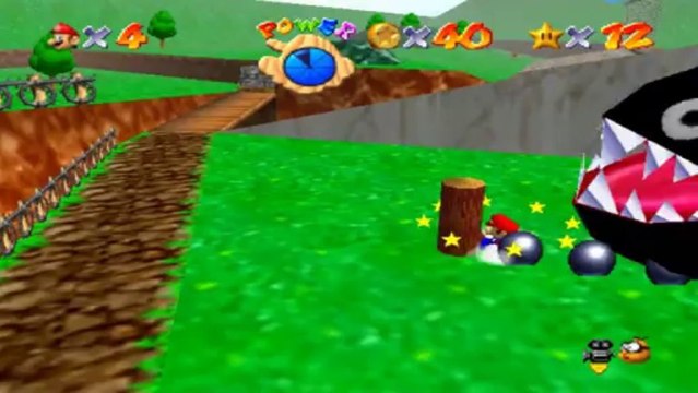 Super Mario 64 - Bataille de Bob-Omb - Etoile 5 : Vol du Mario Ailé + Etoile Extra