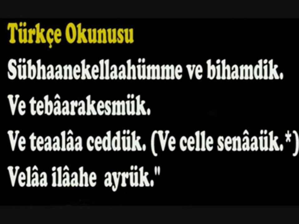 Subhaneke - Namaz dualari