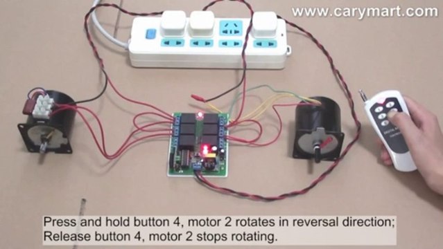 6-Channel AC RF Remote Switch Controls 2 AC Motors