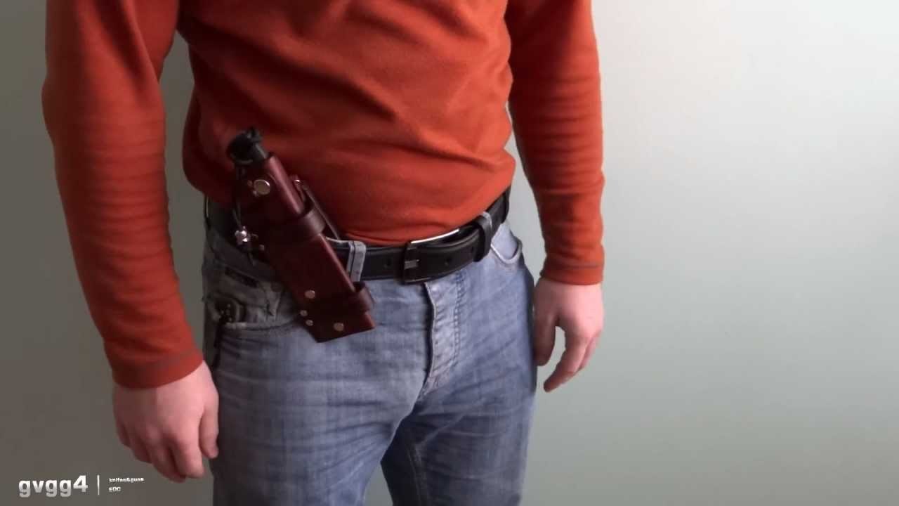 Ношение ножен (несколько способов)