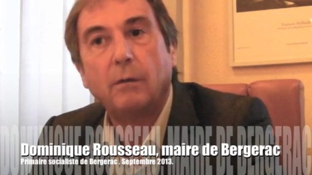 D. Rousseau, maire de Bergerac, candidat face à P. Manet