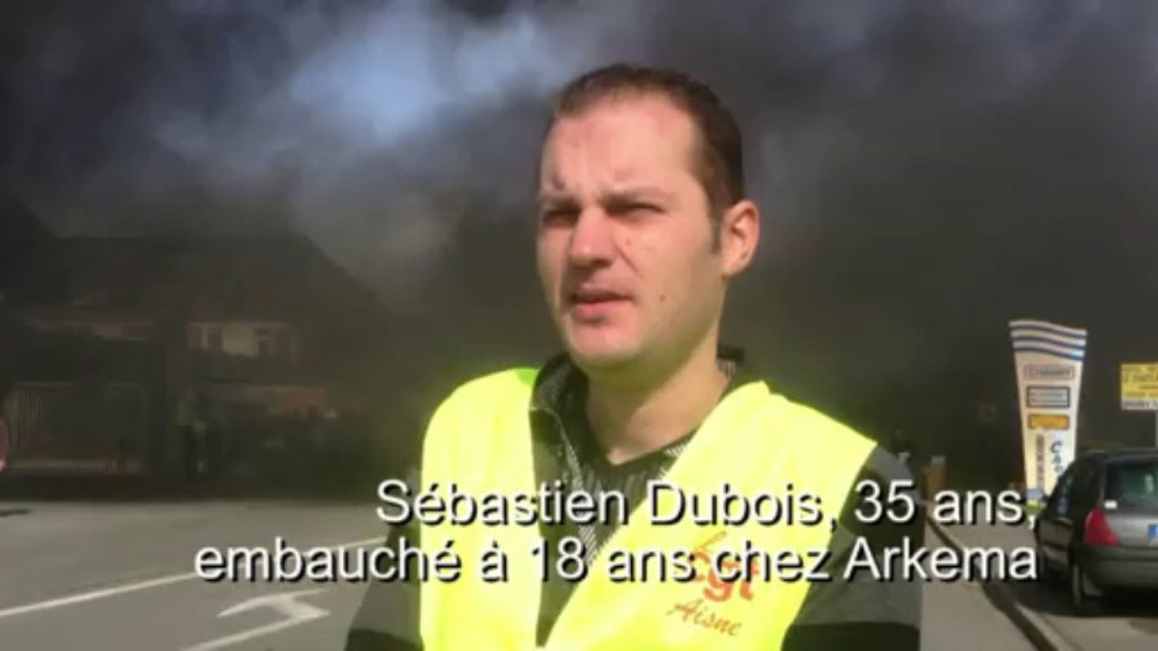 Les salariés de l'usine Arkema de Chauny mobilisés