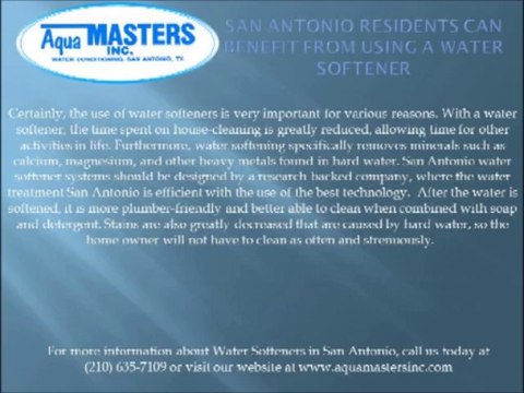 Water Softeners in San Antonio aid in water treatment