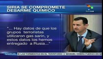 Bashar al-Assad se compromete al desarme químico