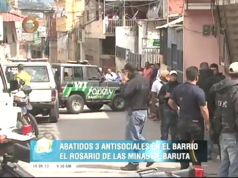 Abatidos tres antisociales en Las Minas de Baruta