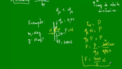 13 - Força de atrito - Atrito estático - Aula 2