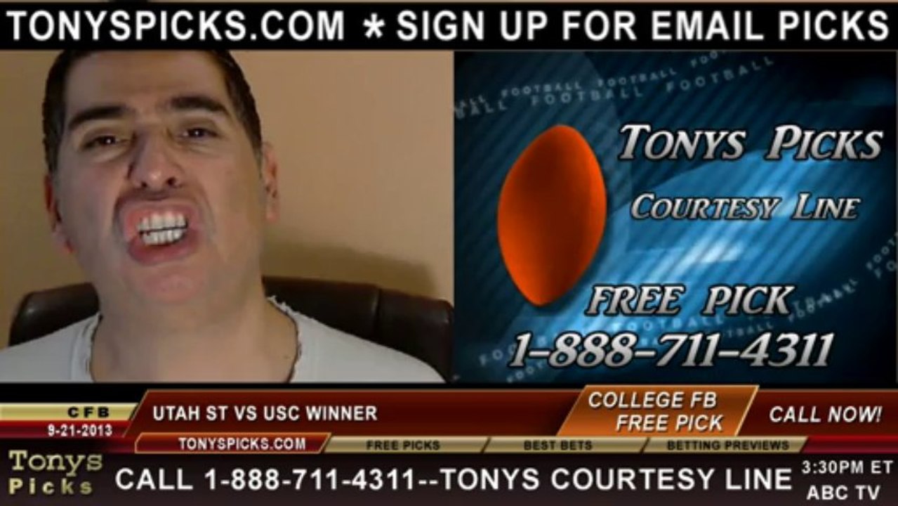 USC Trojans vs. Utah St Aggies Pick Prediction NCAA College Football Odds Preview 9-21-2013