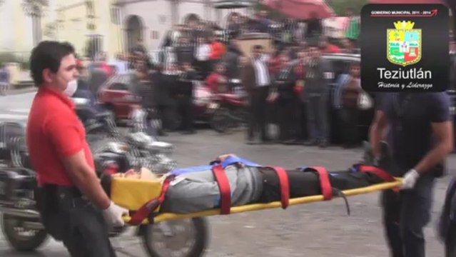 Protección Civil Teziutlan Simulacro recordando el sismo de 1985