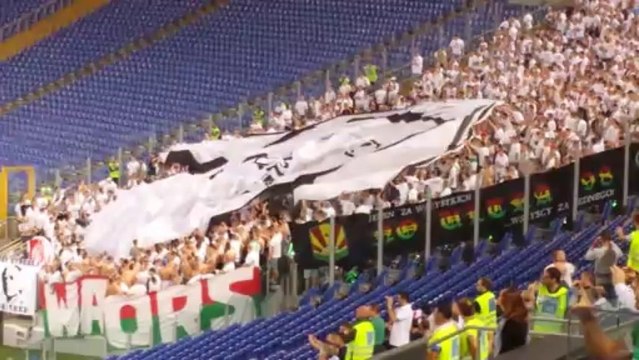 LAZIO-LEGIA VARSAVIA - COREOGRAFIA LEGIA MAGLIA