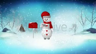 Snowman Greetings Card - After Effects Template