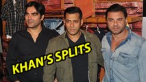 Salman Khan Splits From His Khan Brothers, Arbaaz & Sohail ?