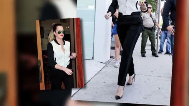 Khloe Kardashian Power Dresses on a Day Out With Kourtney