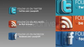 Social 3d - After Effects Template