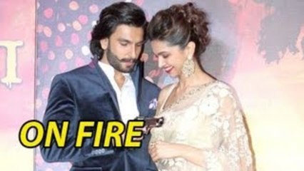 Ranveer Singh Gets On Fire Seeing Deepika  Padukone !