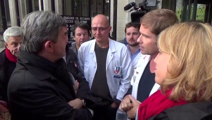 Jean-Luc Mélenchon soutient les urgences de l'hôtel Dieu