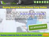 Used Auto Loans Private Party With No Credit