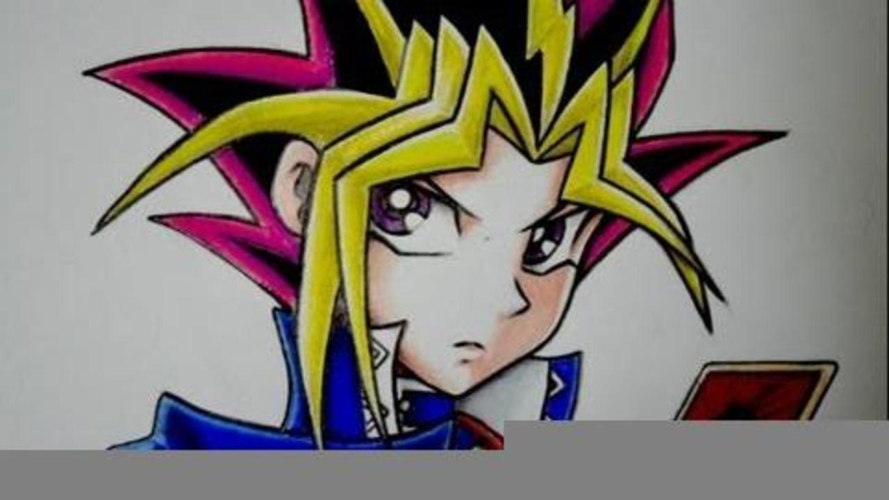 DIBUJANDO A YUGI MOTO DE YU GI OH!   VIDEOSPEED