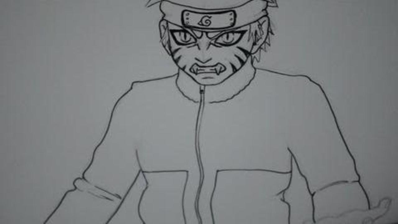 CÓMO DIBUJAR A NARUTO KYUBI (PARTE 1 : ESBOZO)