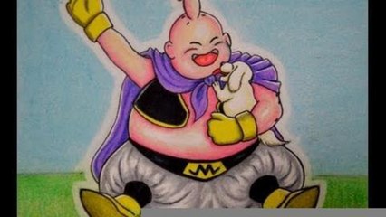 COMO DIBUJAR A MAJIN BOO Y SU PERRO BEE (DRAGON BALL Z)
